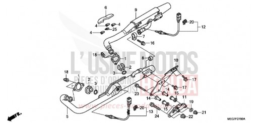 ABGAS-SCHALLDAEMPFER (VT750C2B/C2S/CS/C/CA) VT750CSC de 2012
